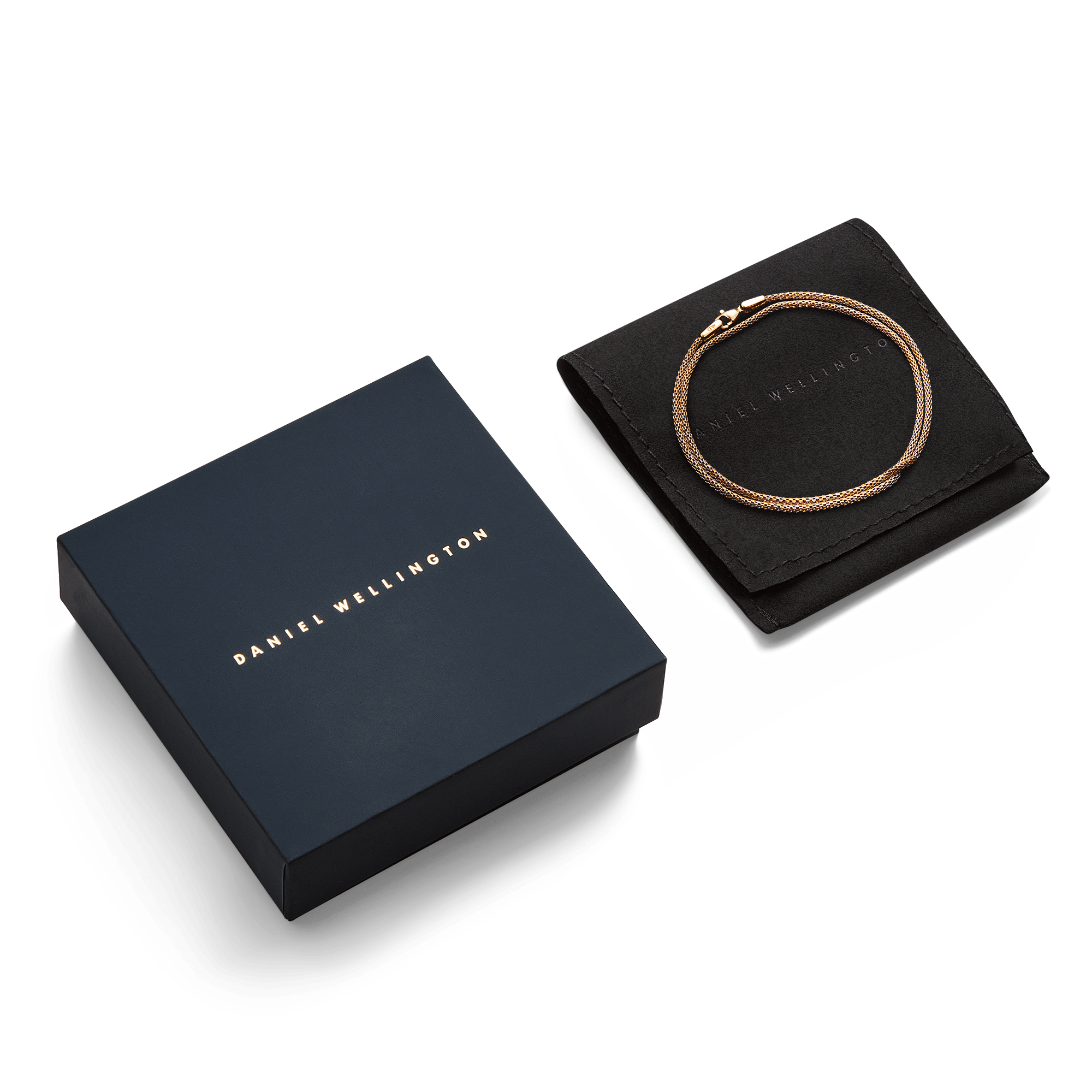 Daniel Wellington Tide Mesh Necklace Rose Gold 1.8