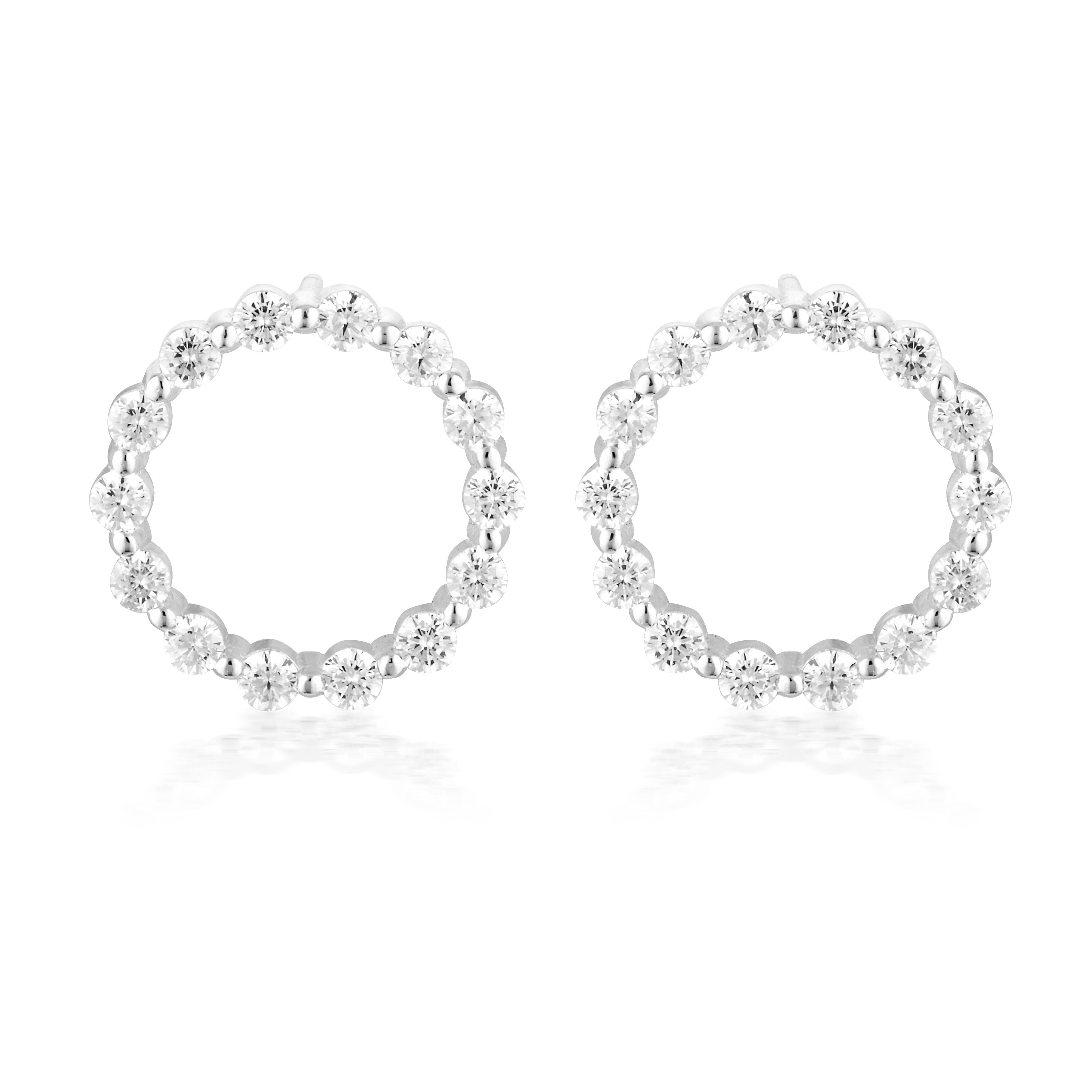 Small Circle Of Life Earring - Silver