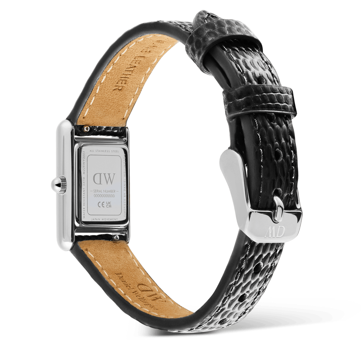 Daniel Wellington Bound Mini Black Lizard Silver