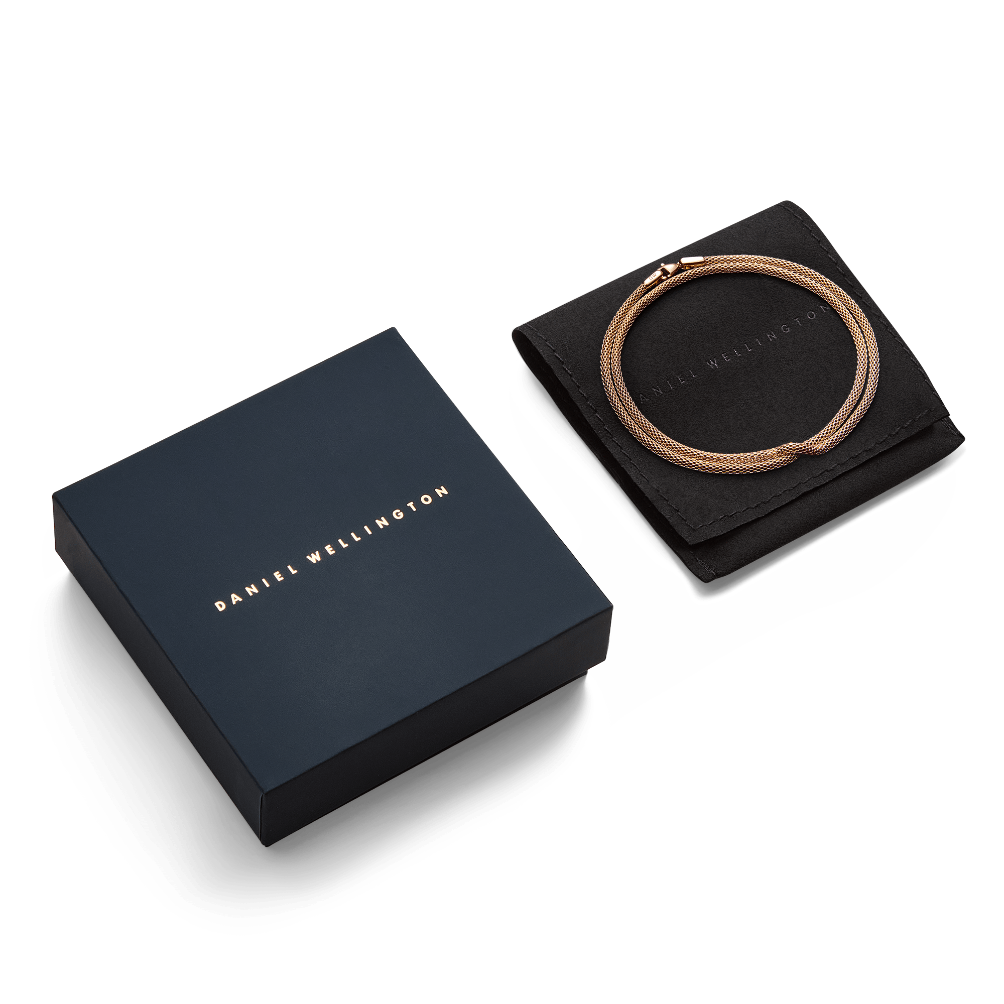 Daniel Wellington Tide Mesh Necklace Rose Gold 2.8