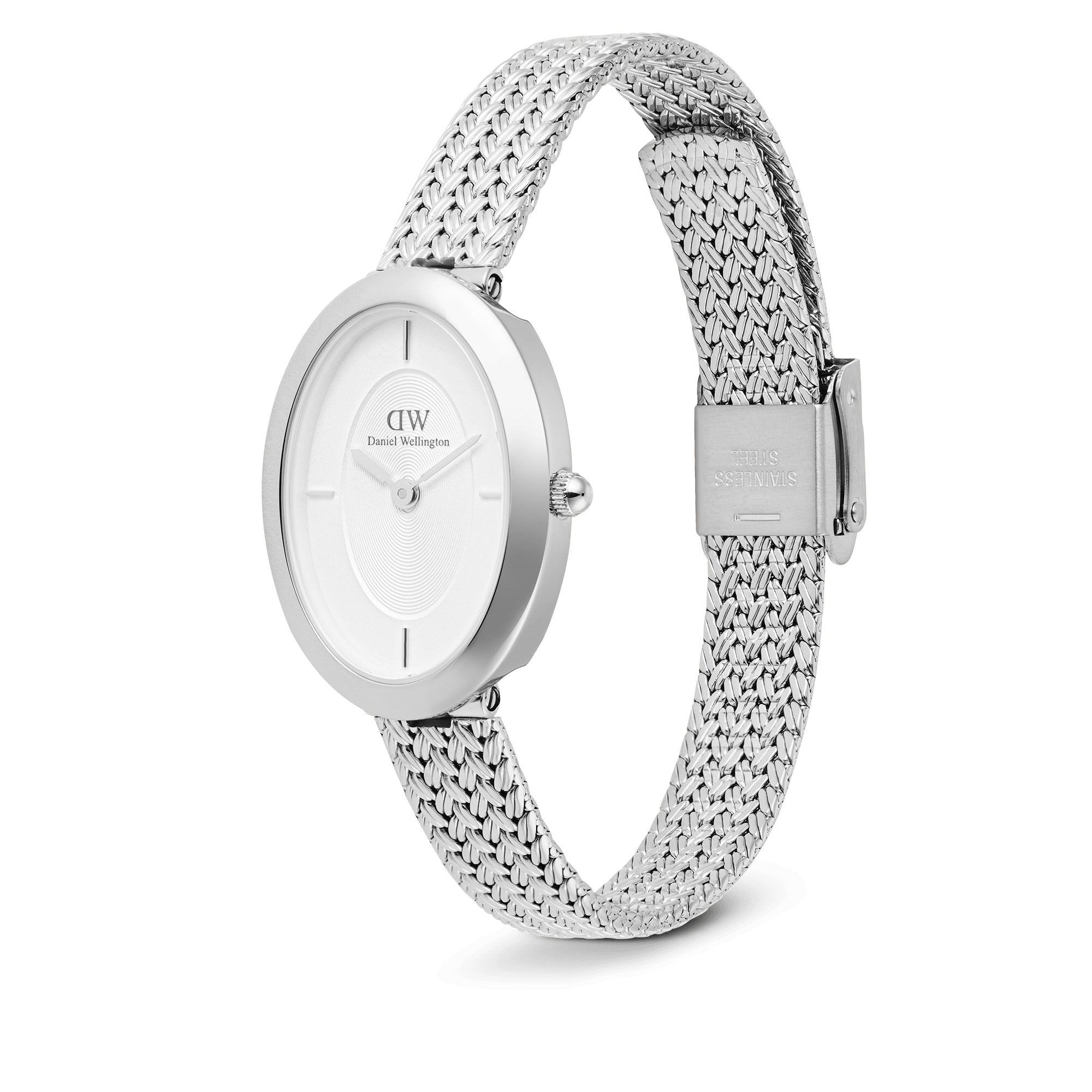 Daniel Wellington Juliette Braided Mesh White Sunray Silver