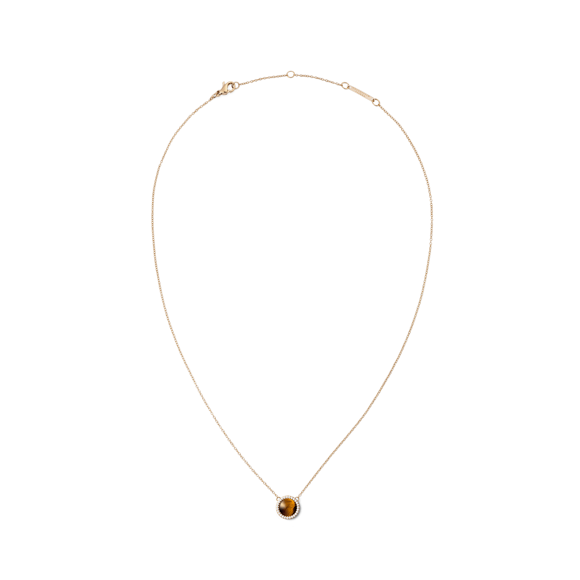 Daniel Wellington Audrey Necklace Tiger Eye Rose Gold